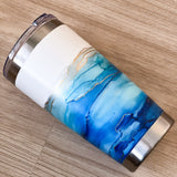 Hand-Painted Blue Tumbler