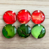 Holiday alcohol ink magnets