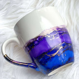 Hand-Painted Ceramic Mug, Colorful Custom Mug, Alcohol Ink Mug