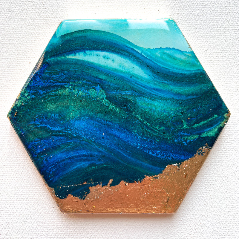 Lisa Marie Resin and Alcohol Ink Coasters