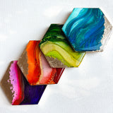 Lisa Marie Resin and Alcohol Ink Coasters