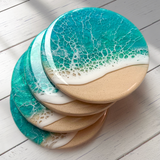 Turquoise Beach Coasters (Set of 4)