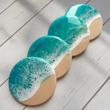 Turquoise Beach Coasters (Set of 4)