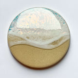 resin holographic coaster