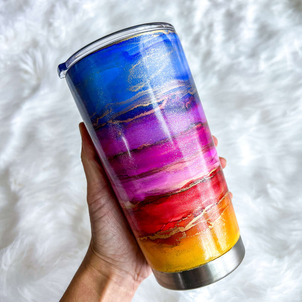 hand-painted tumbler