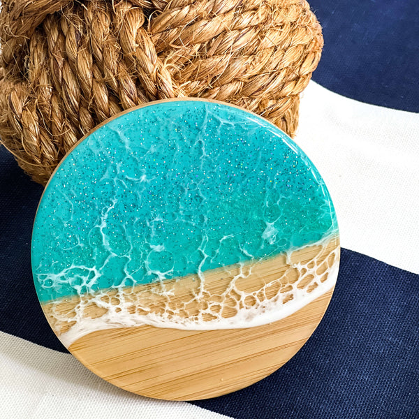 Ocean resin magnet by Lisa Marie