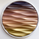 3D wall art with purple, pink and gold colors