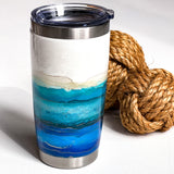 Sparkling Blue and Turquoise Tumbler