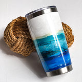 Sparkling Blue and Turquoise Tumbler