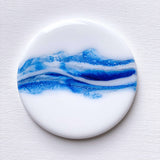 Blue & White Abstract Art Coasters (Set of 2)