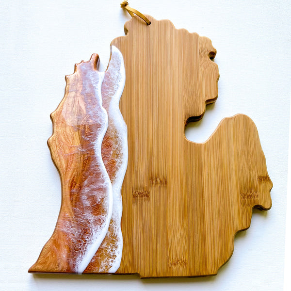 Michigan Copper Beach Wave Serving Tray